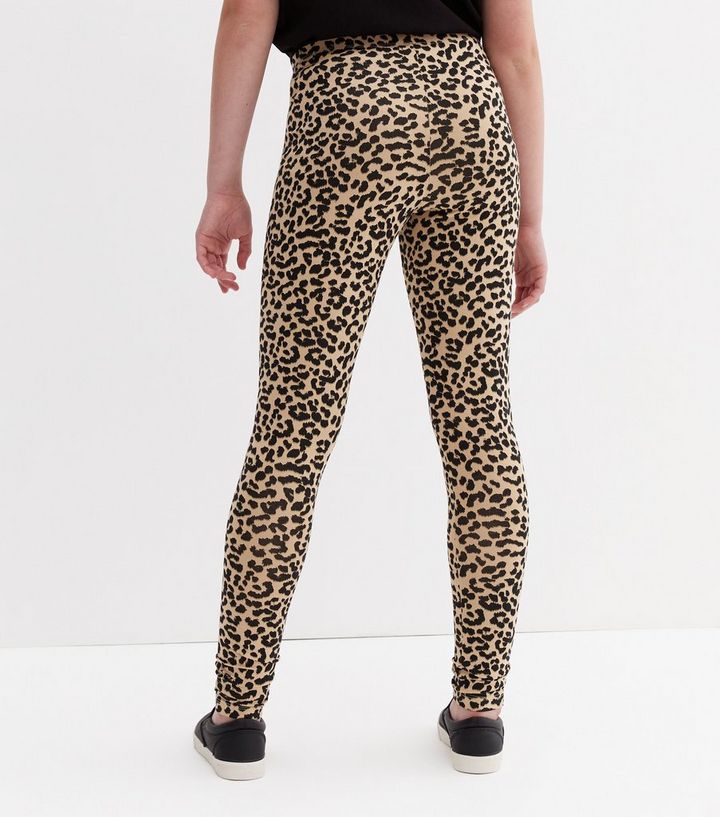 KIDS ONLY Light Brown Leopard Print Leggings | New Look