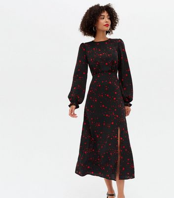 tall midi dress with sleeves