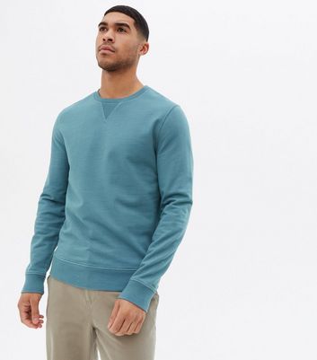 Blue Washed Crew Neck Sweatshirt | New Look