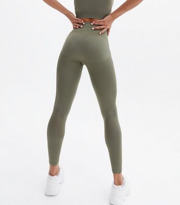 20 Reps Khaki Logo Sports Leggings 