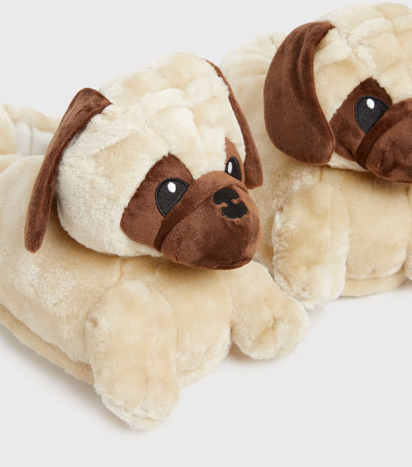 Off White Pug Slippers Image 4