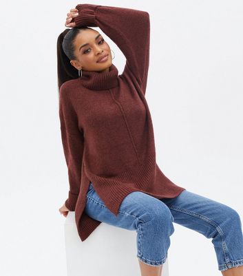 red turtleneck jumper womens