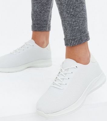 White knitted hot sale trainers womens