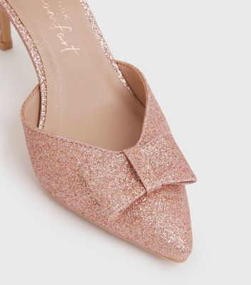 rose glitter heels