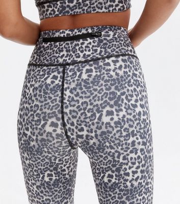 Brown Leopard Print Sports Leggings 