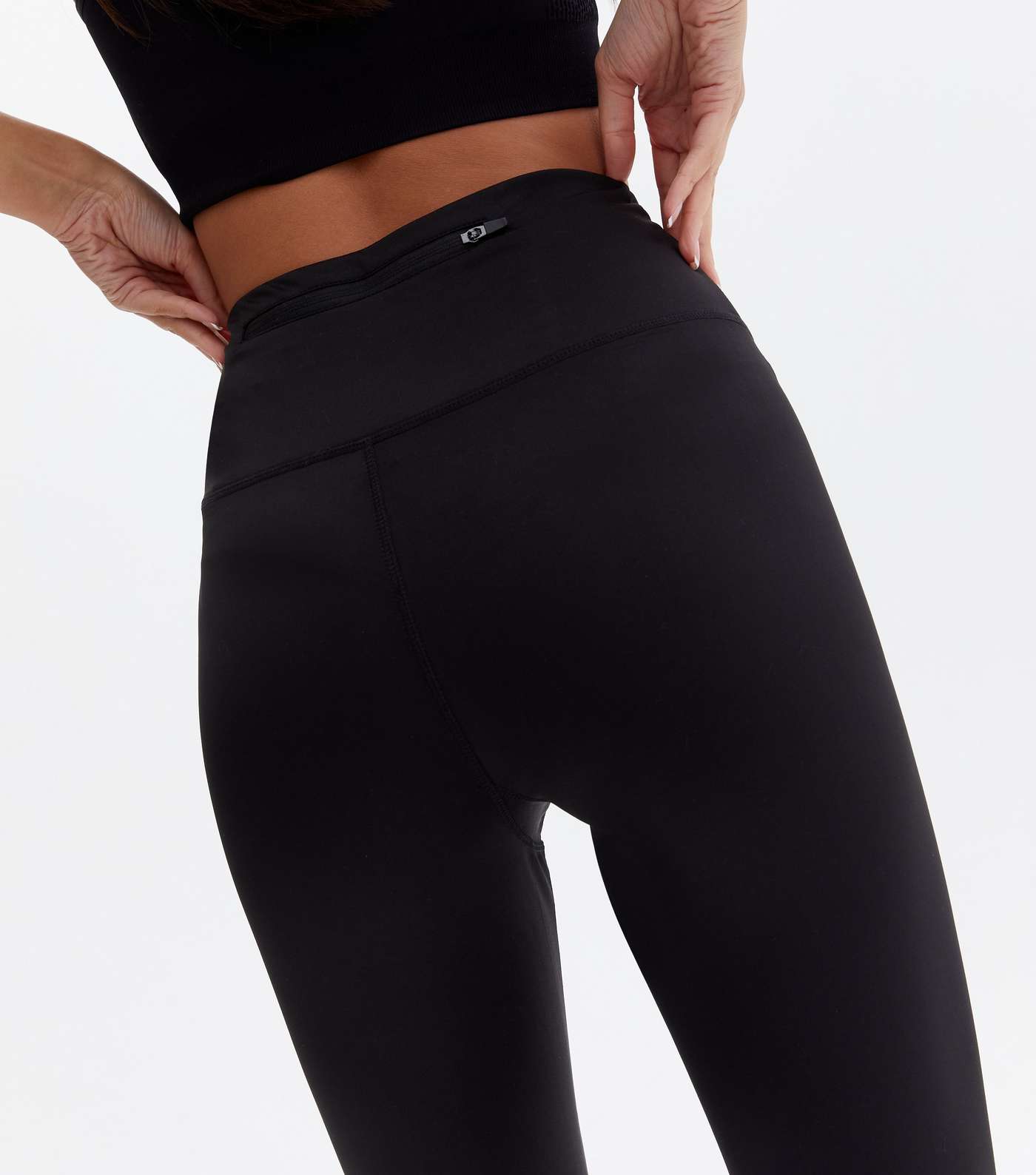 2 Pack Black and Grey Jersey High Waist Leggings Image 3