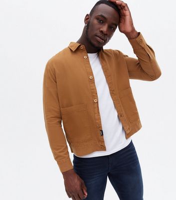 Sons Tan Washed Long Sleeve Overshirt 