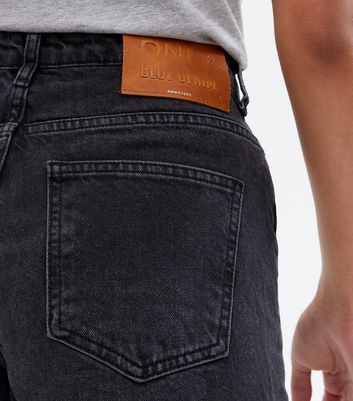 ONLY Black Frayed Wide Leg Crop Jeans | New Look