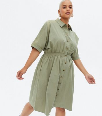 new look olive dress