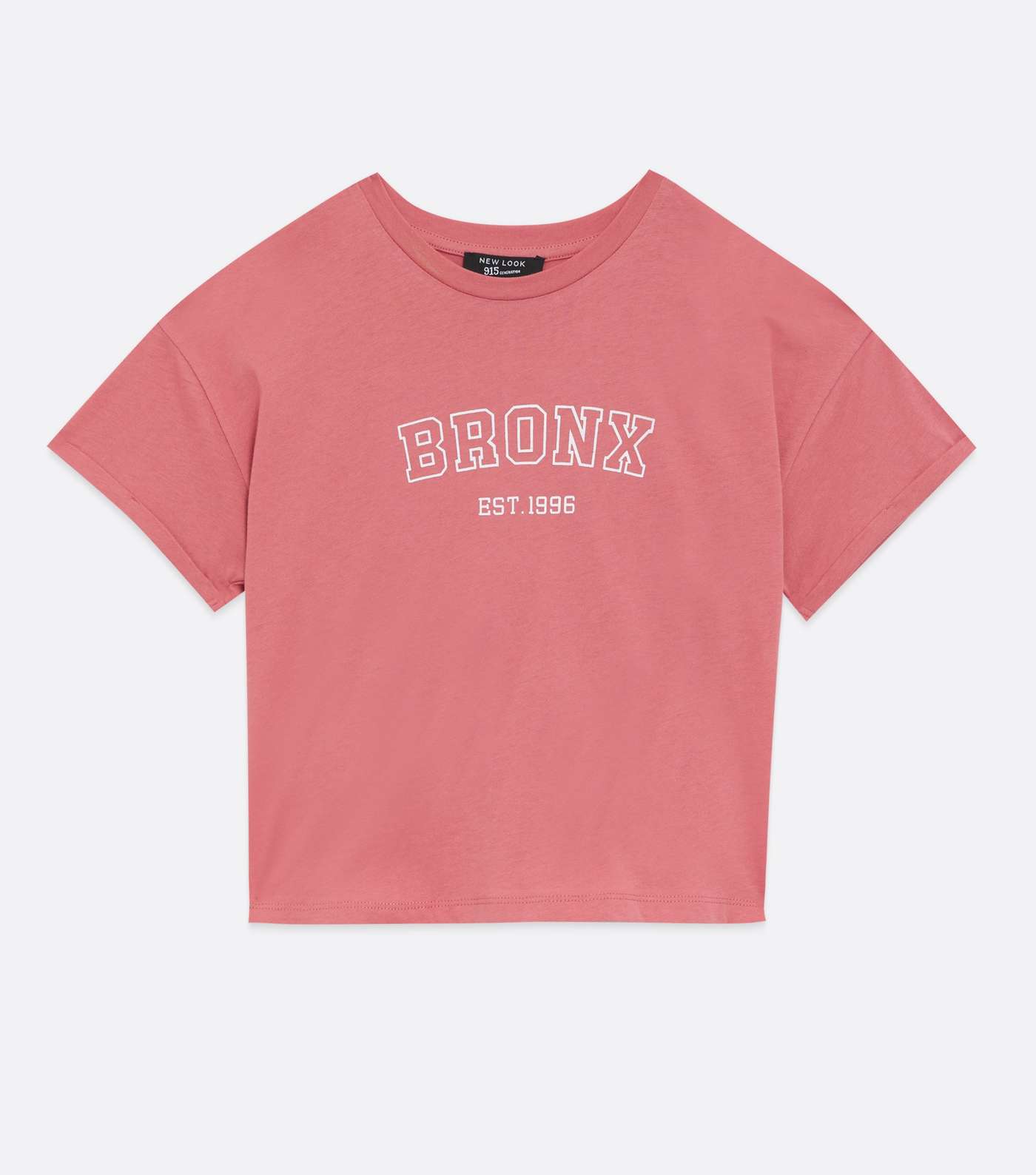 Girls Deep Pink Bronx Logo Crew Neck T-Shirt Image 5