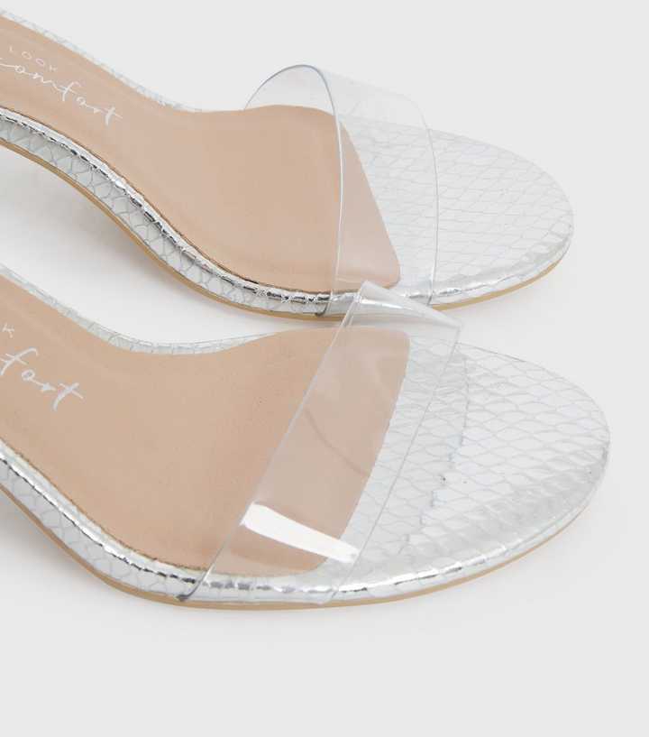 wide width clear sandals