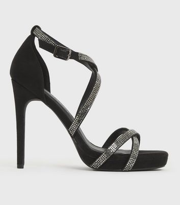 stiletto sandals black