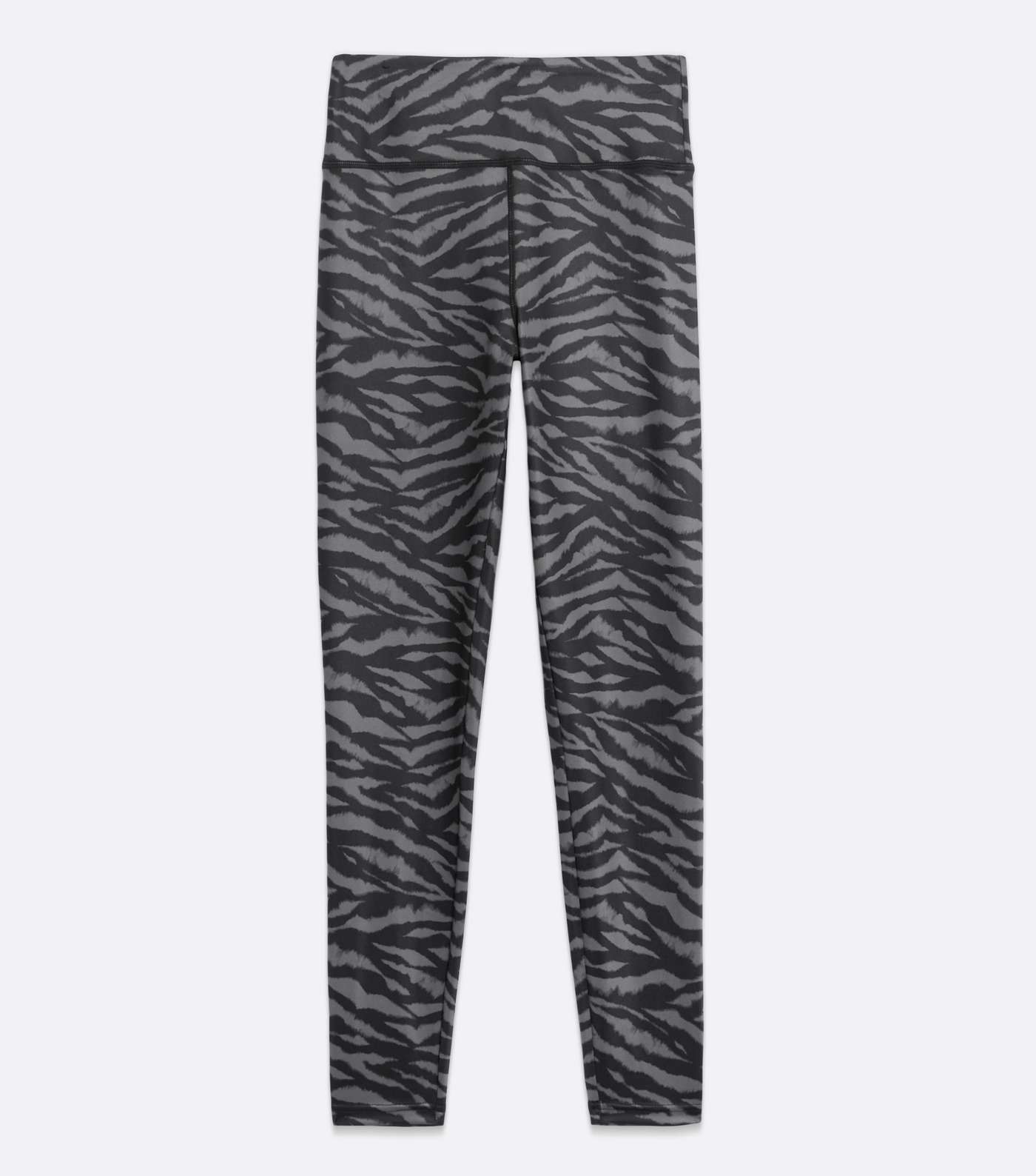 Petite Black Zebra Print High Waist Sports Leggings Image 5