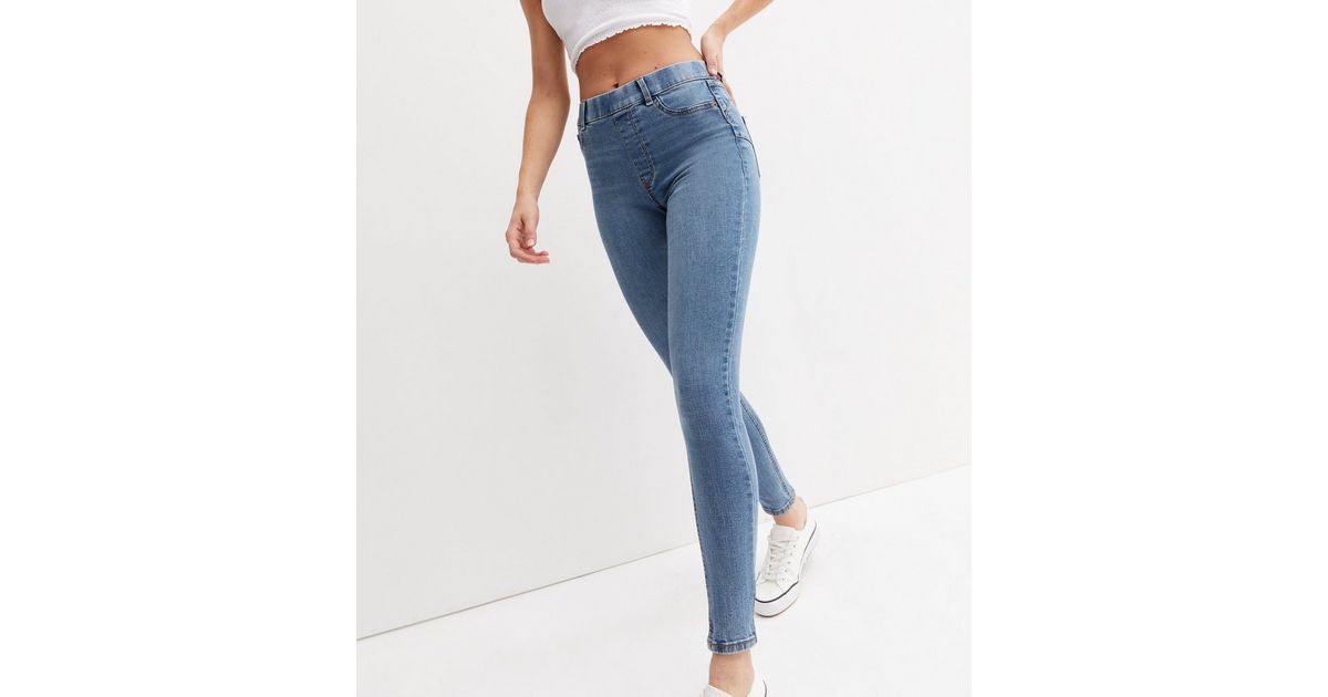 New Look Indigo Mid Rise Lift & Shape Emilee Jeggings - ShopStyle Stretch  Jeans