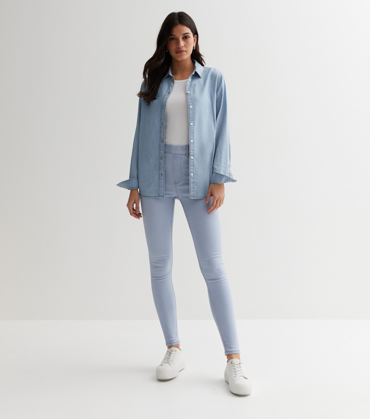 Women's Pale Blue Lift & Shape Emilee Jeggings New Look