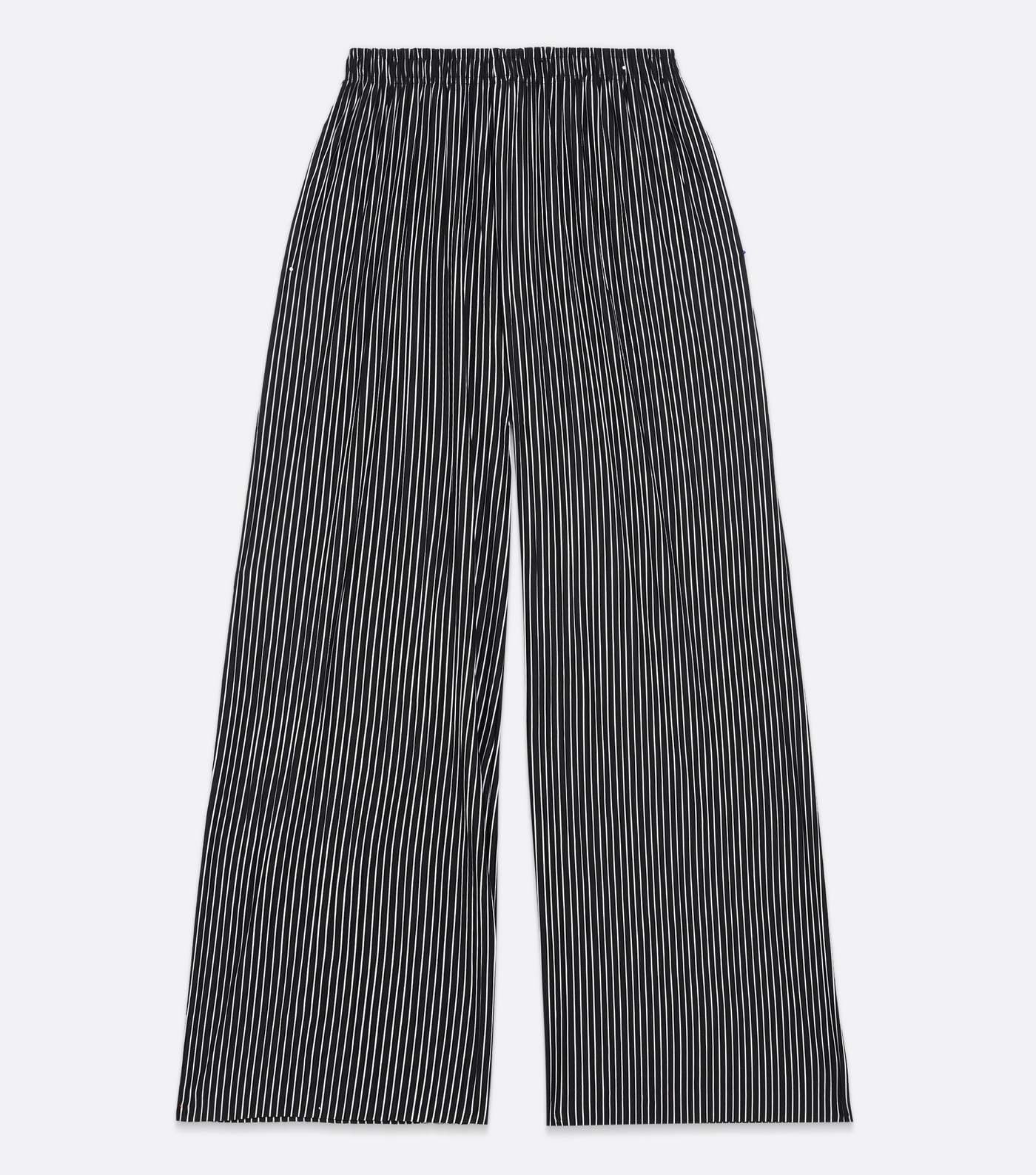 Blue Vanilla Black Stripe Wide Leg Trousers Image 5