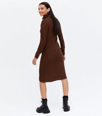 chocolate brown jumper dress