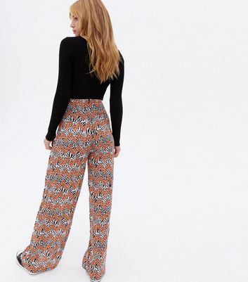 Pink Vanilla Orange Animal Print Wide 
