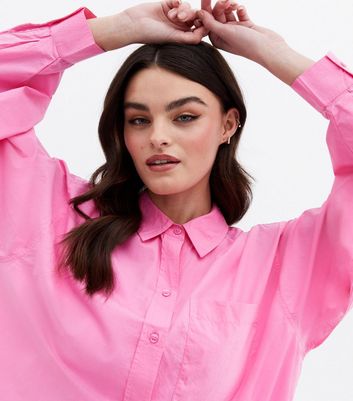 hot pink dress shirt womens