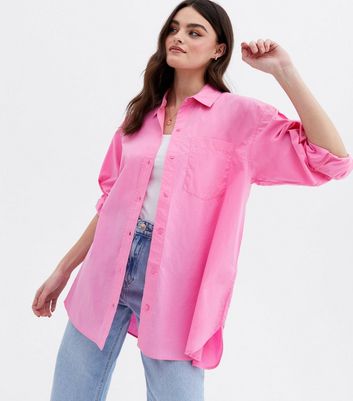 Click to view product details and reviews for Bright Pink Long Puff Sleeve Shirt New Look.