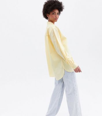 Pale Yellow Long Puff Sleeve Shirt New Look