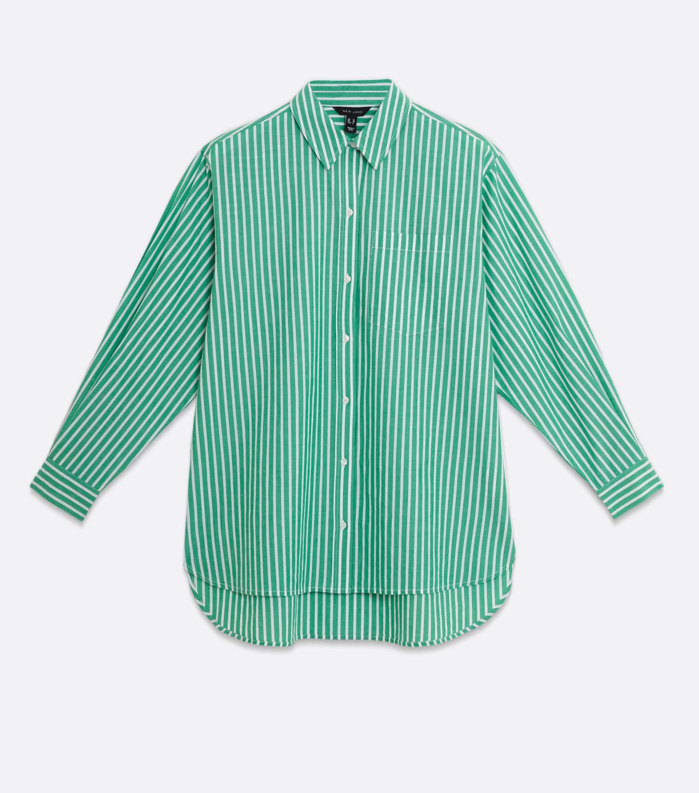 Green Stripe Poplin Long Sleeve Shirt Image 5