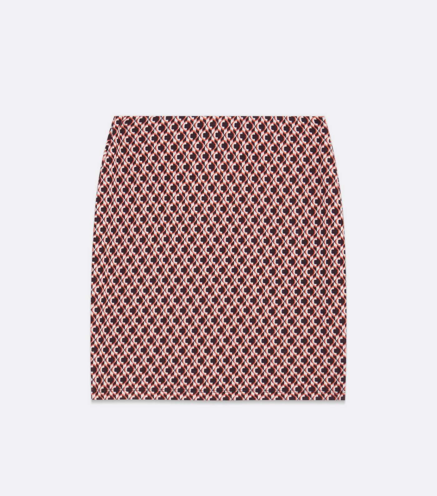 Black Geometric Jersey Mini Tube Skirt Image 5
