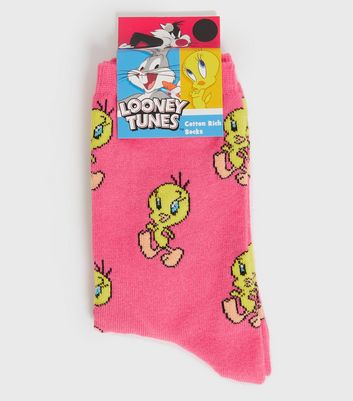 Bright Pink Looney Tunes Tweety Socks | New Look