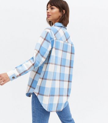 Click to view product details and reviews for Blue Check Brushed Long Sleeve Overshirt New Look. Click to view product details and reviews for Blue Check Brushed Long Sleeve Overshirt New Look.