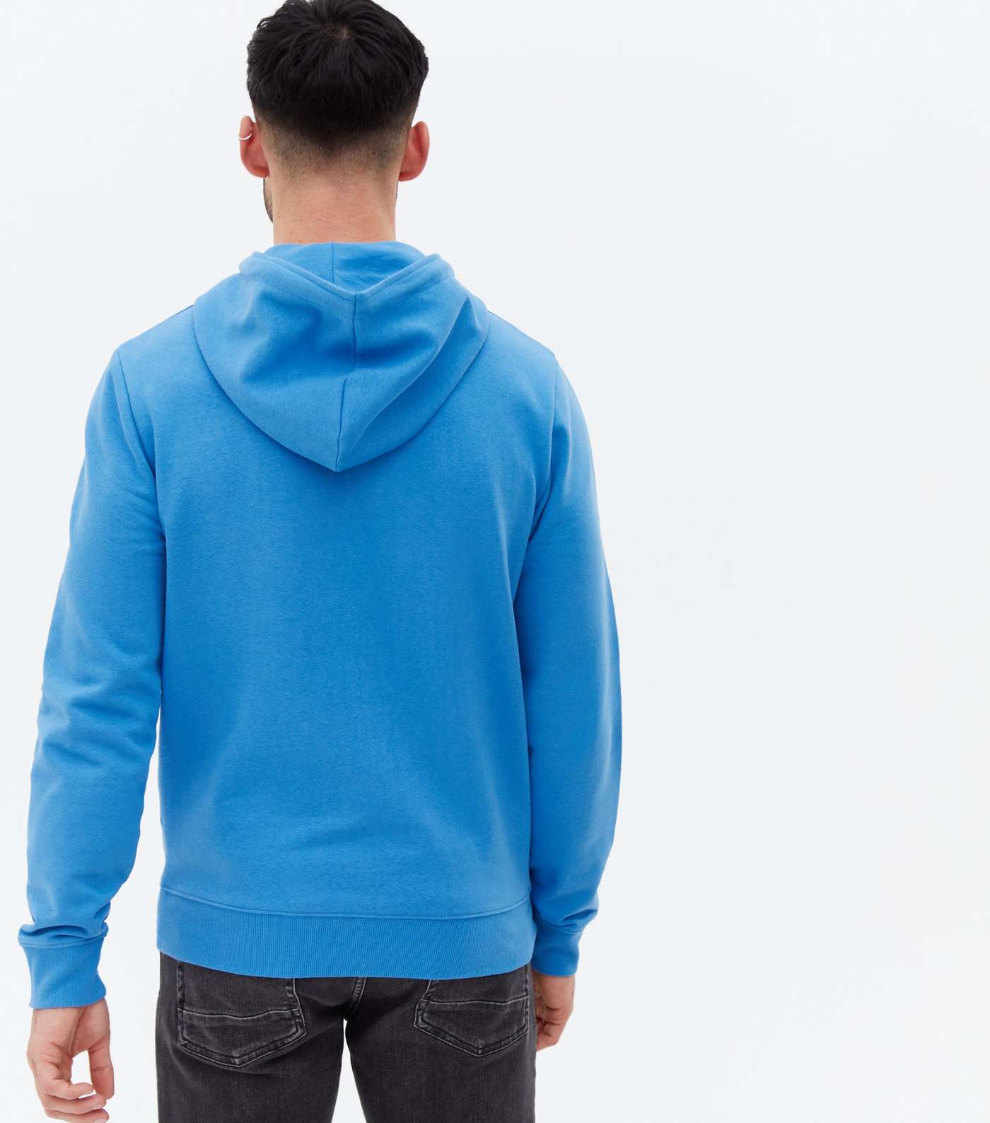 Bright Blue Pocket Front Hoodie Image 4