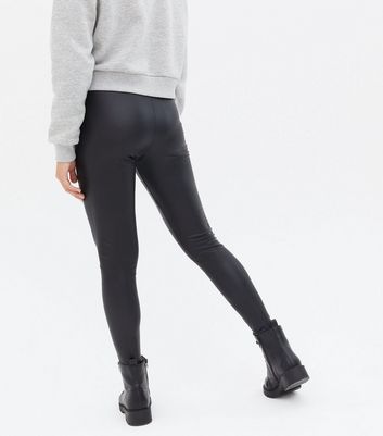 ladies leather look leggings