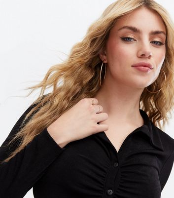 Black 2024 ruched shirt