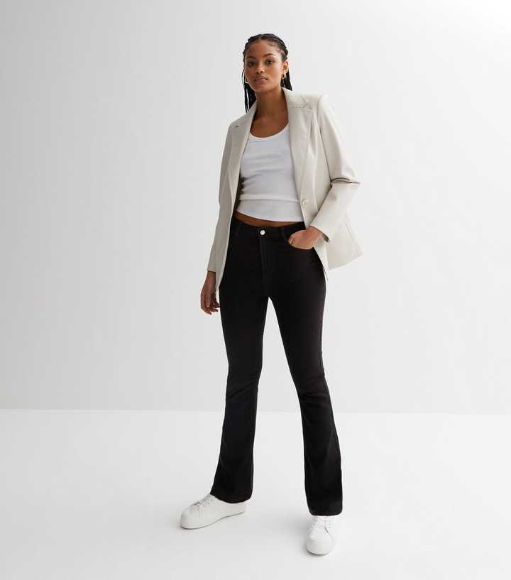 Washed Black Waist Enhance Quinn Bootcut Jeans