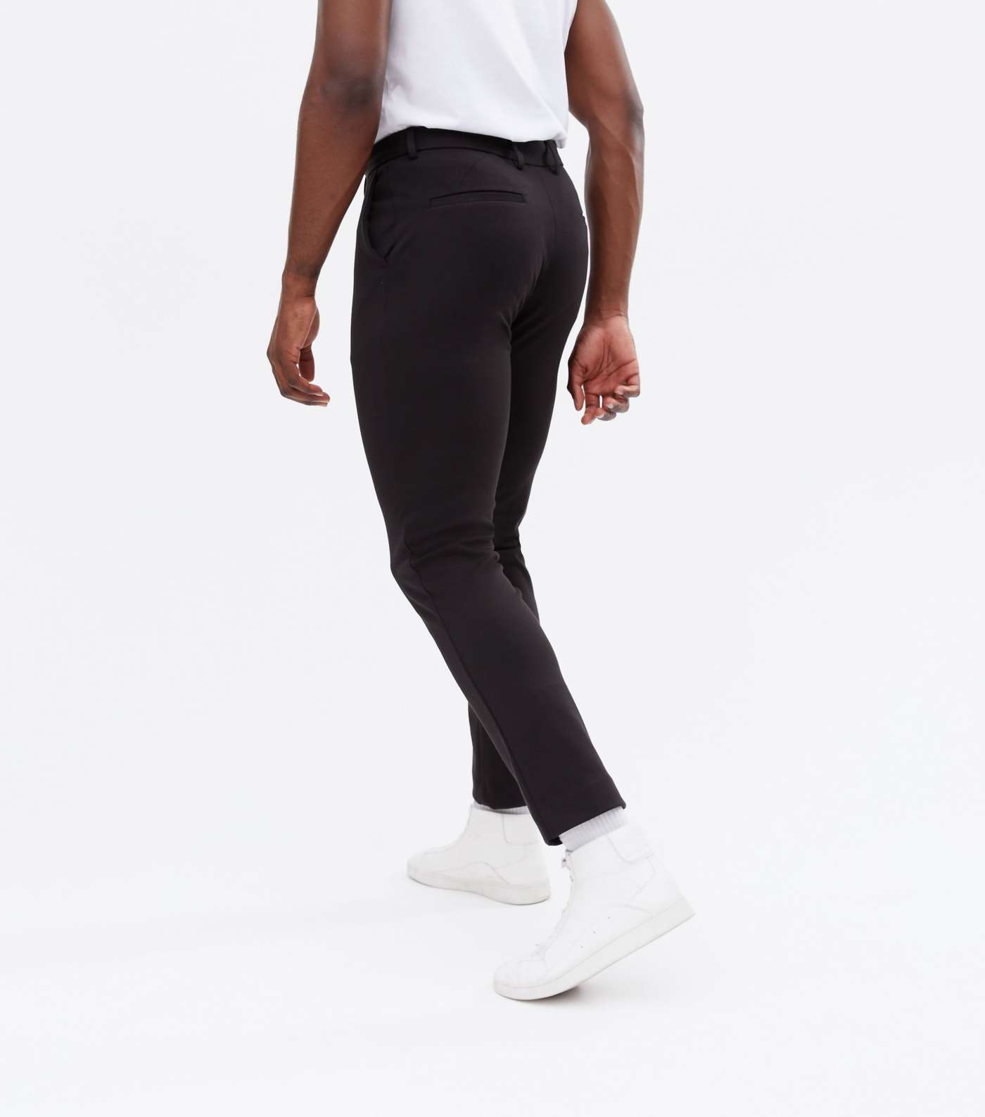Black Slim Fit Trousers Image 4