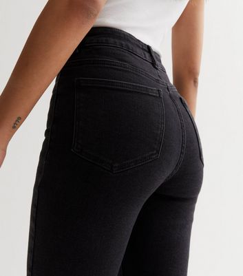 Black Ripped Raw Hem High Waist Hallie 