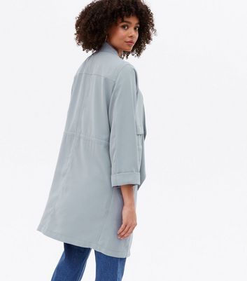 Click to view product details and reviews for Blue Waterfall Duster Jacket New Look.