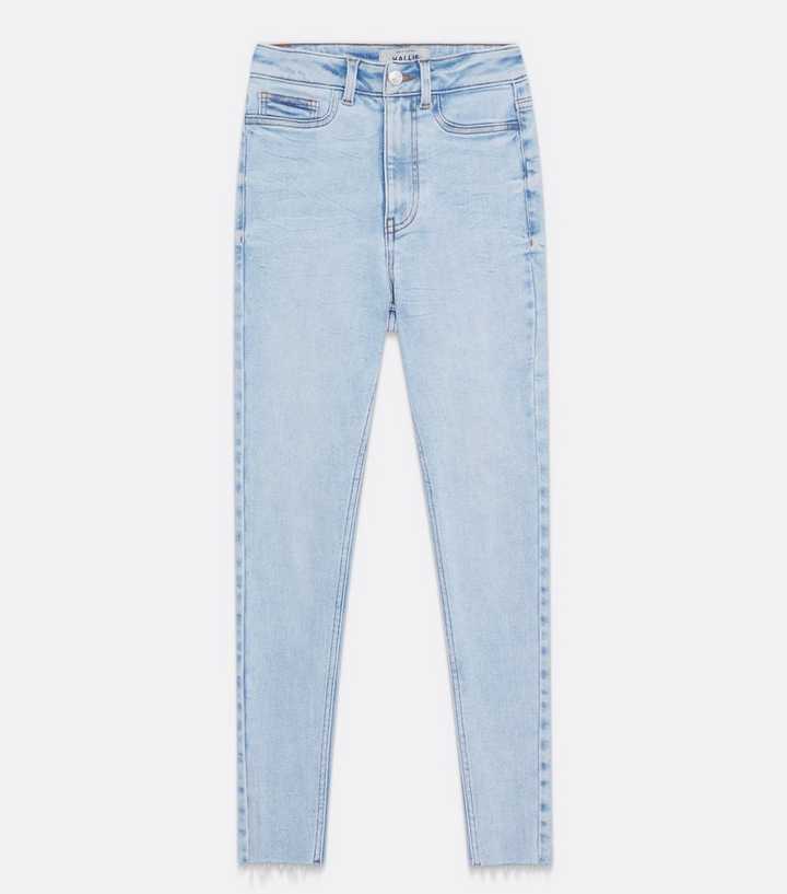 Pale Blue Acid Wash High Waist Hallie Super Skinny Jeans