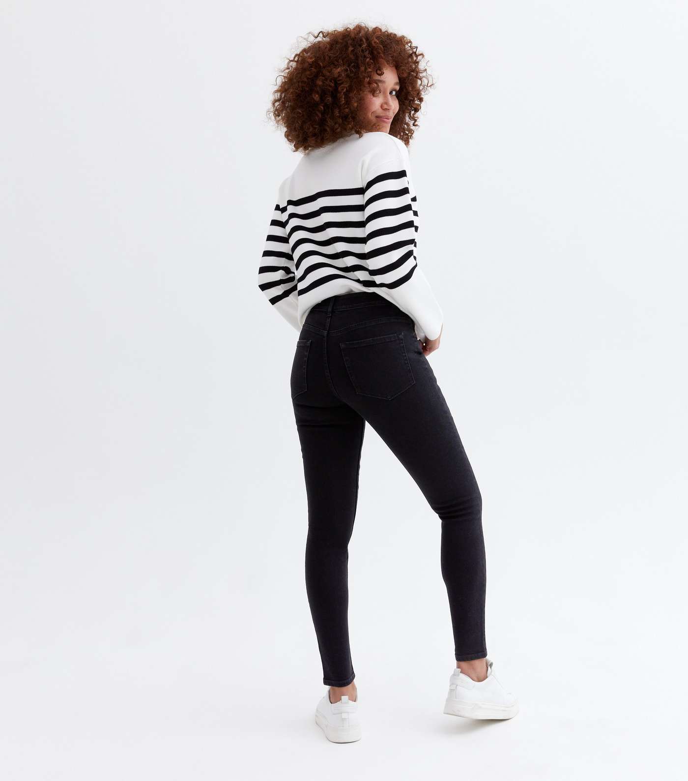 Black High Waist Ashleigh Skinny Jeans Image 2