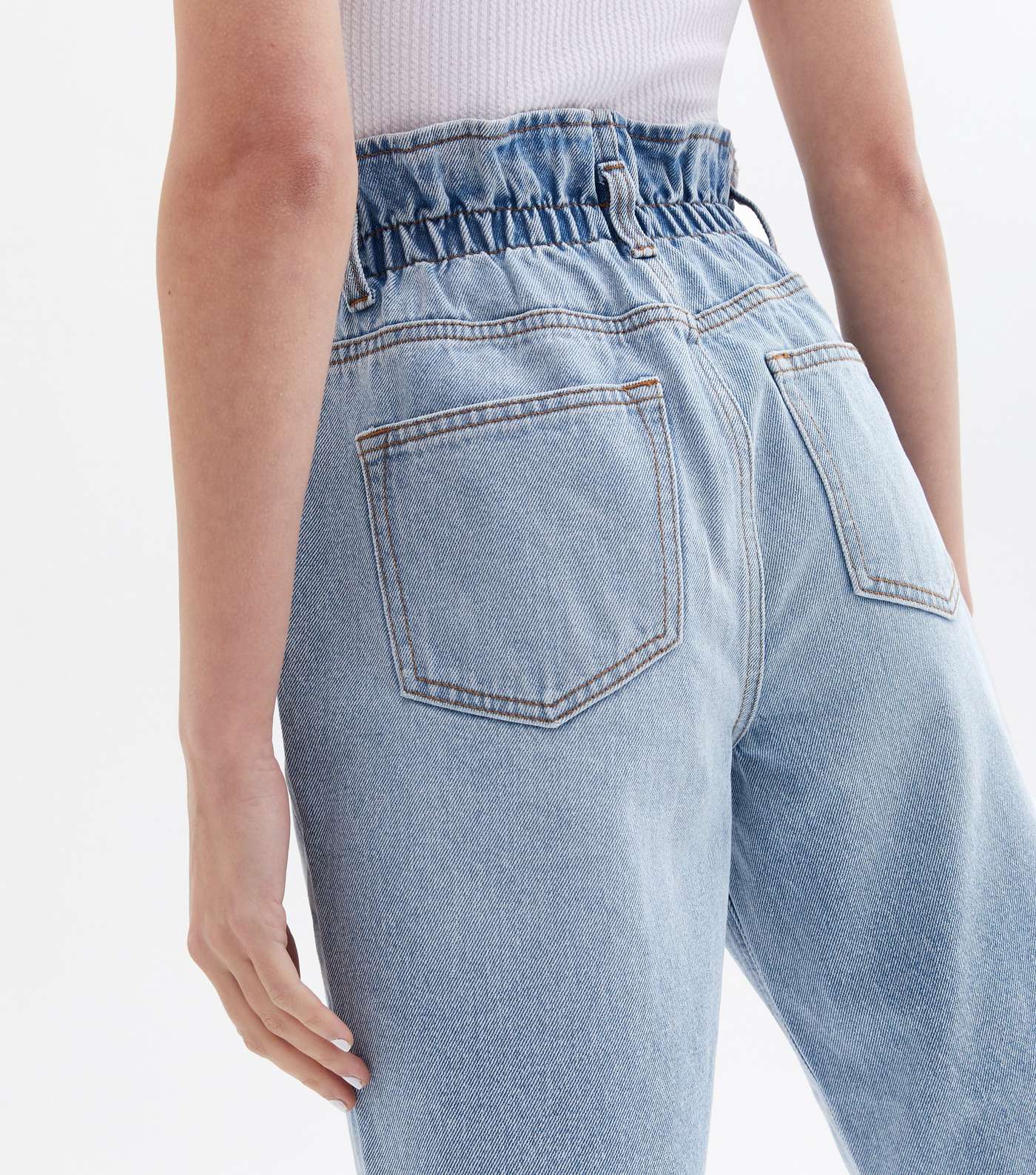 Blue Paperbag High Waist Dayna Tapered Jeans Image 3