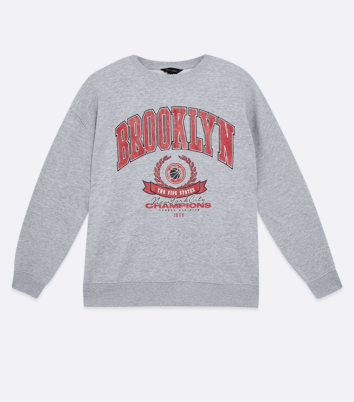 Pale Grey Brooklyn Varsity Logo Sweatshirt Image 5