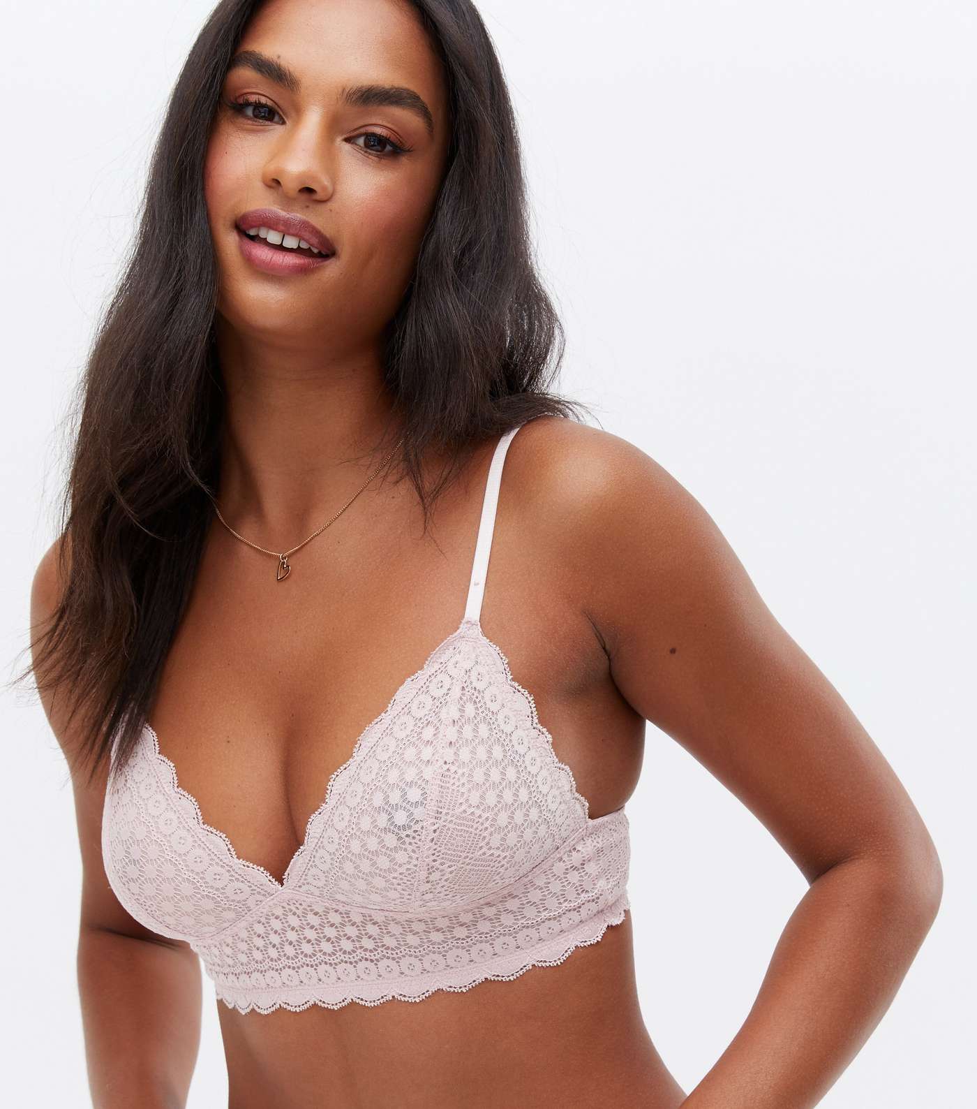 Pink Linear Lace Bralette Image 2