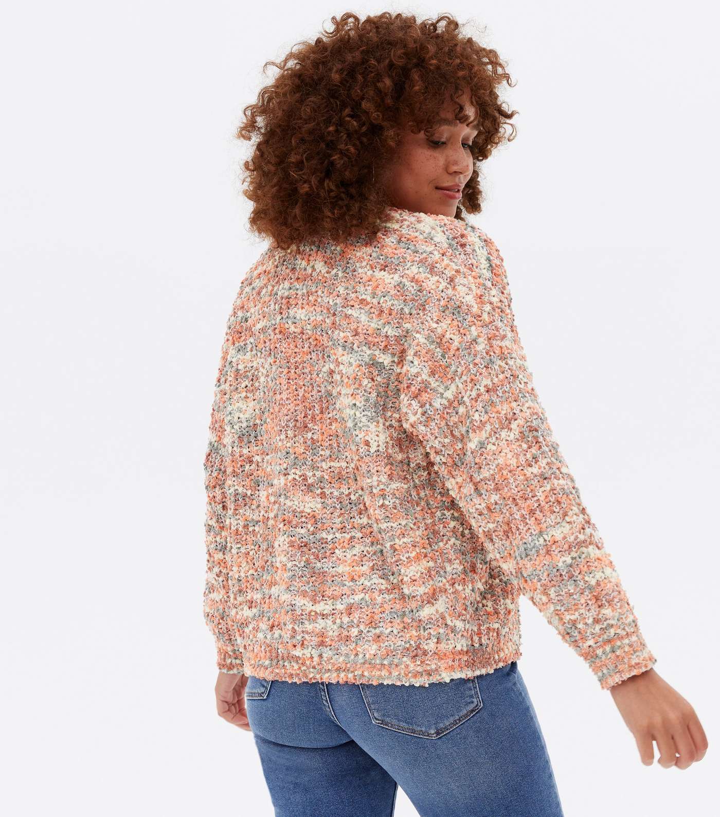 Sunshine Soul Coral Speckled Knit Cardigan Image 4