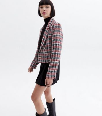 Faux Pearl Button Blazer 