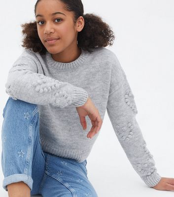 Girls on sale grey sweater