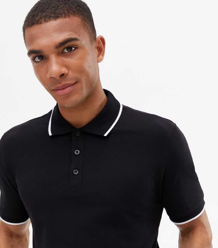 Only & Sons Black Short Sleeve Polo Shirt | New Look