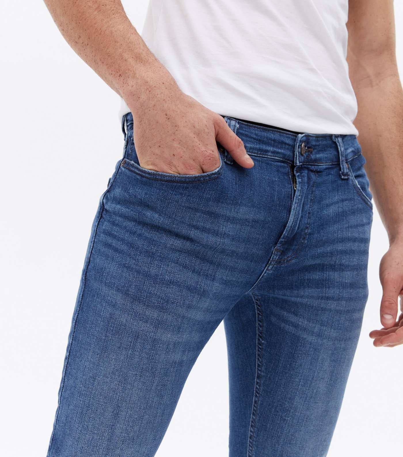 Only & Sons Blue Frayed Slim Fit Jeans Image 3