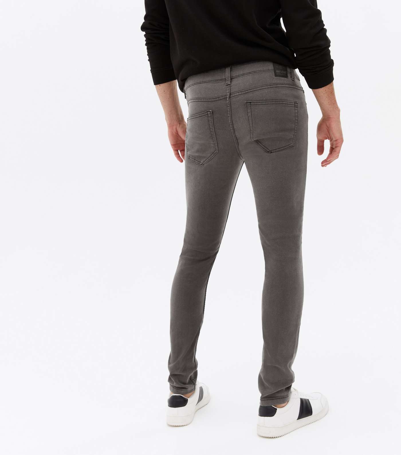 Only & Sons Dark Grey Skinny Jeans Image 4