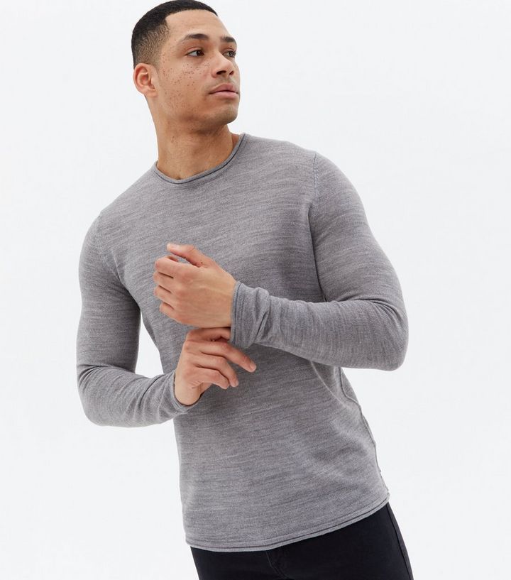Only & Sons Grey Crew Neck Jumper | New Look