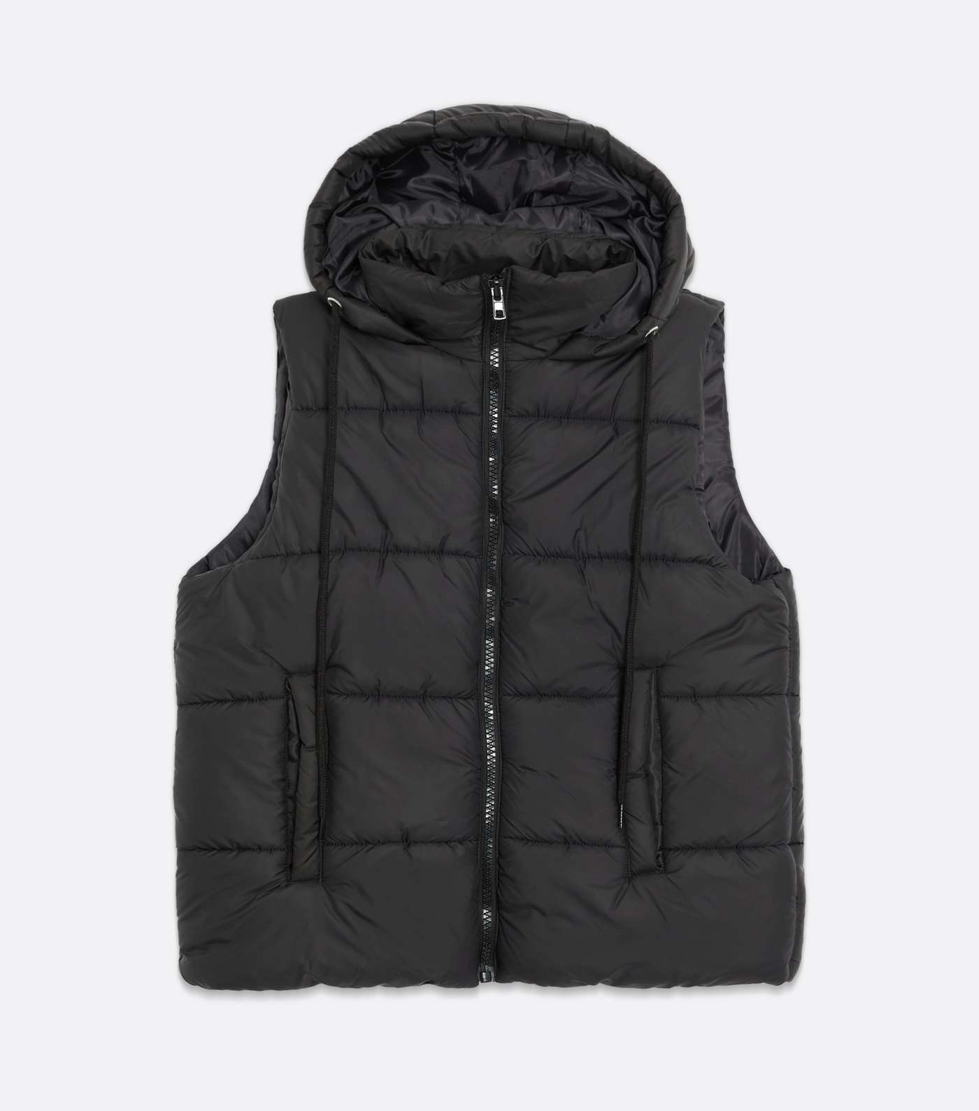 Cameo Rose Black Puffer Toggle Hooded Gilet Image 5