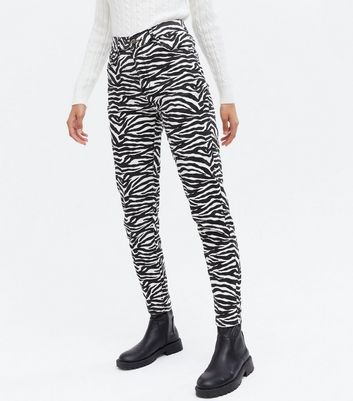 Pink Vanilla Black Zebra Print Straight 
